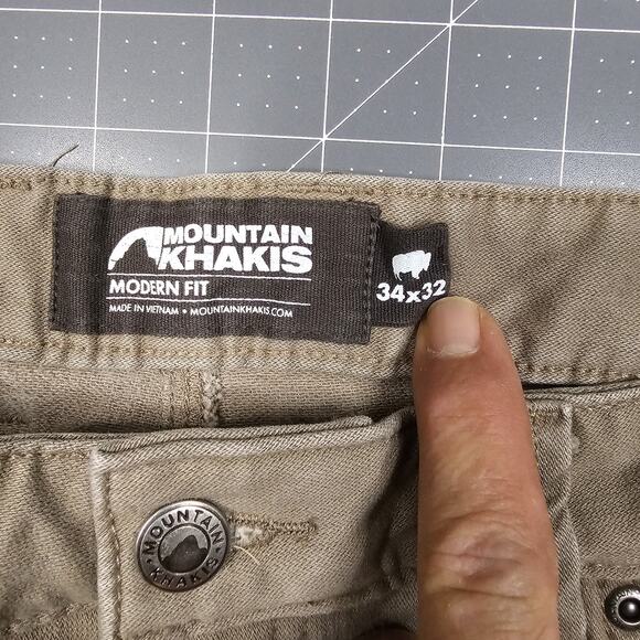 Mountain Khakis Pants 34x32 Canvas Stretch Modern Fit Hiking Outdoor Grunge - Picture 5 of 15